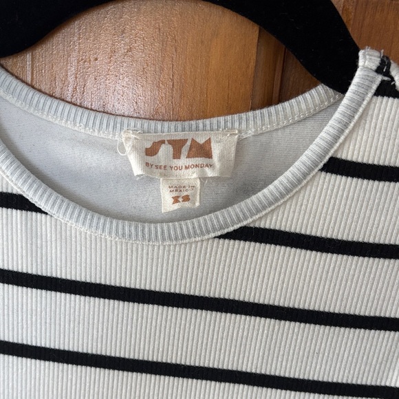 See You Monday Black and White Striped Dress - Picture 2 of 2